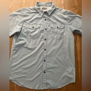 Columbia Omni Wick Light Blue Men’s Casual Button-Up Shirt size large